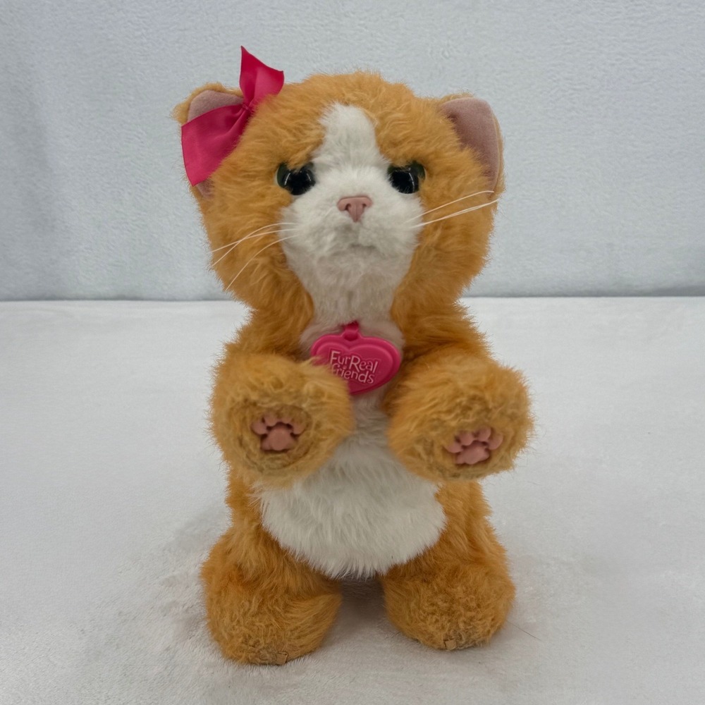 Vtg FurReal Friends Daisy Plays-With-Me Kitty Interactive Cat Toy Orange Tabby